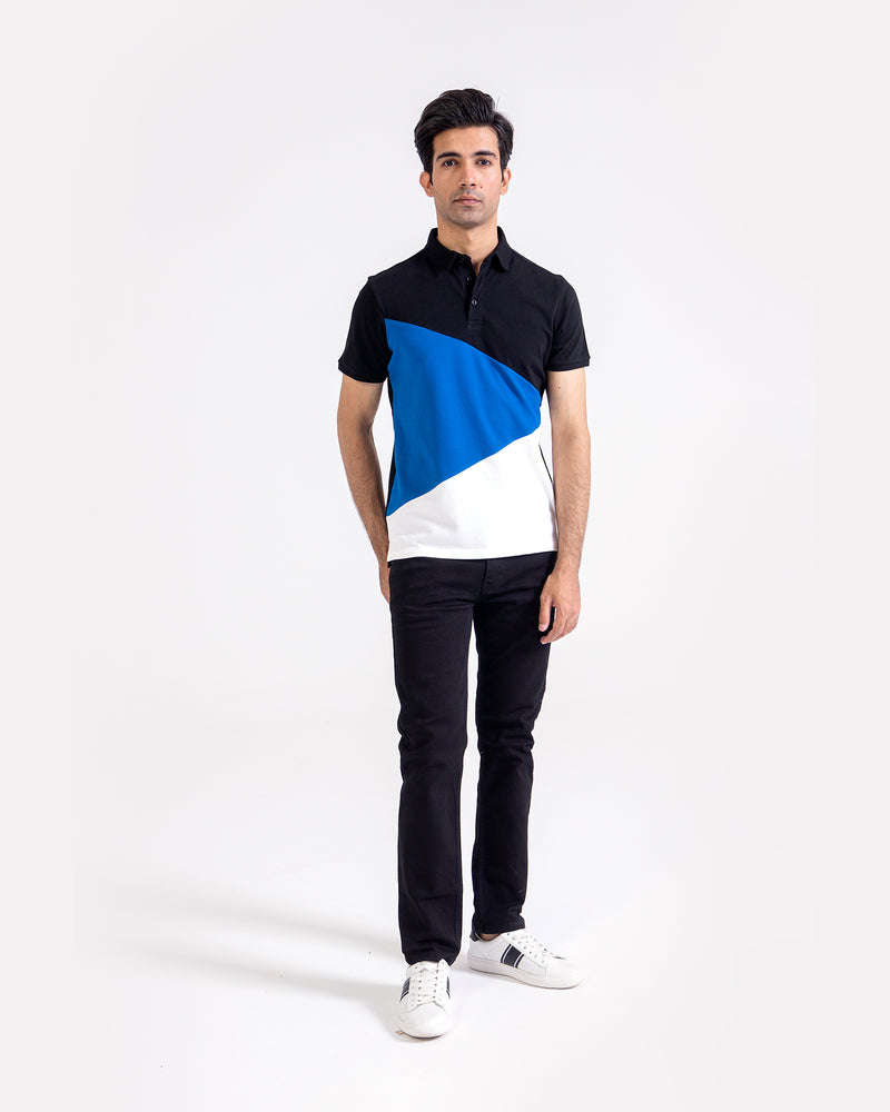 Men S/S Panel Polo Tee - Engine - Buy Now