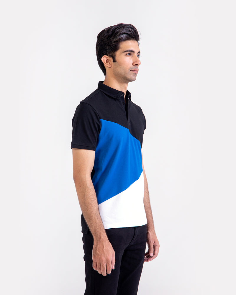 Men S/S Panel Polo Tee - Engine - Buy Now