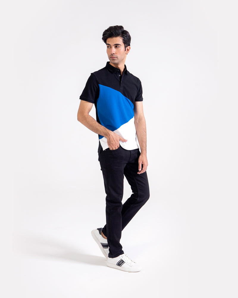 Men S/S Panel Polo Tee - Engine - Buy Now