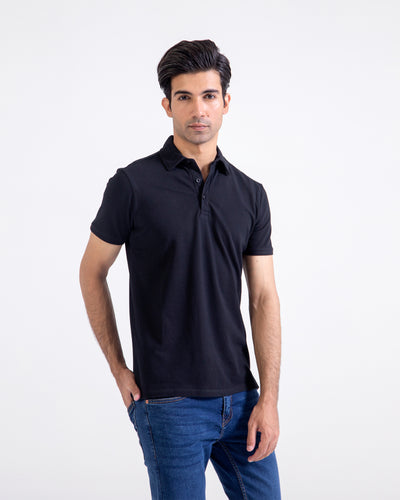 Men S/S Solid Polo Tee