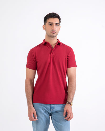 Men Basic Solid Polo Tee