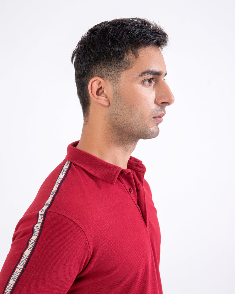 Men Basic Solid Polo Tee - Engine - Buy Now