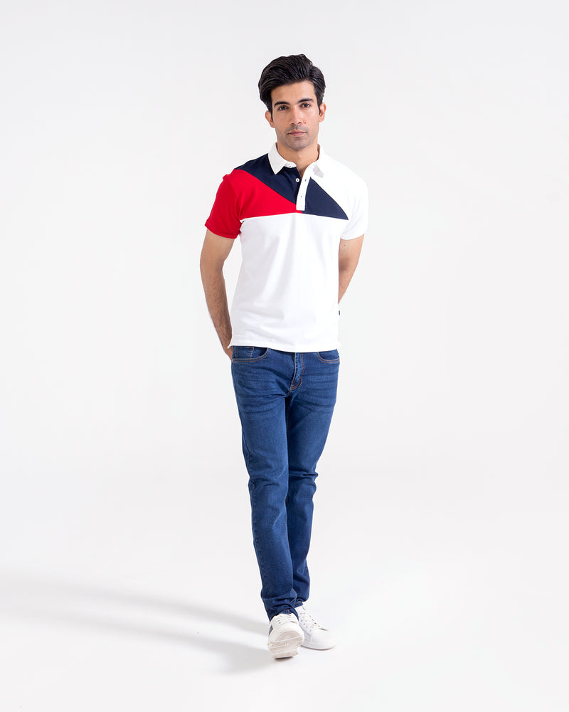 Men S/S Panel Polo Tee - Engine - Buy Now