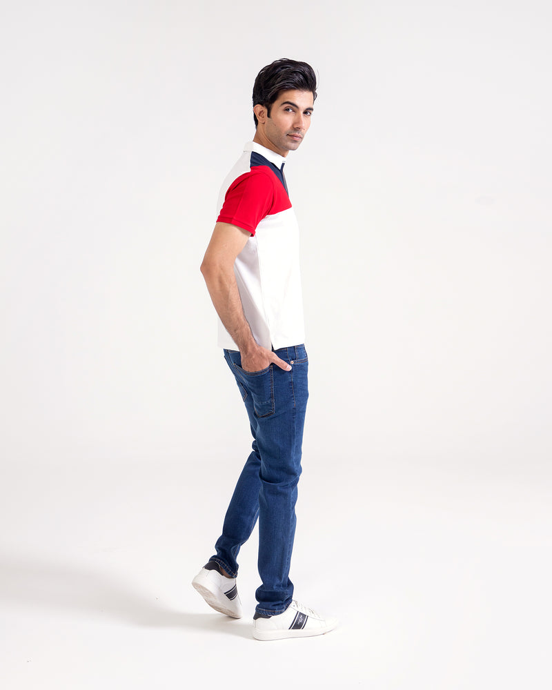 Men S/S Panel Polo Tee - Engine - Buy Now