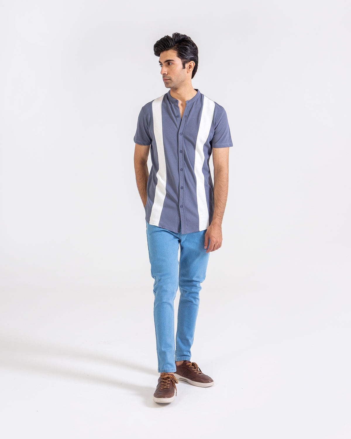 Men S/S Panel Button Down - Engine - Buy Now