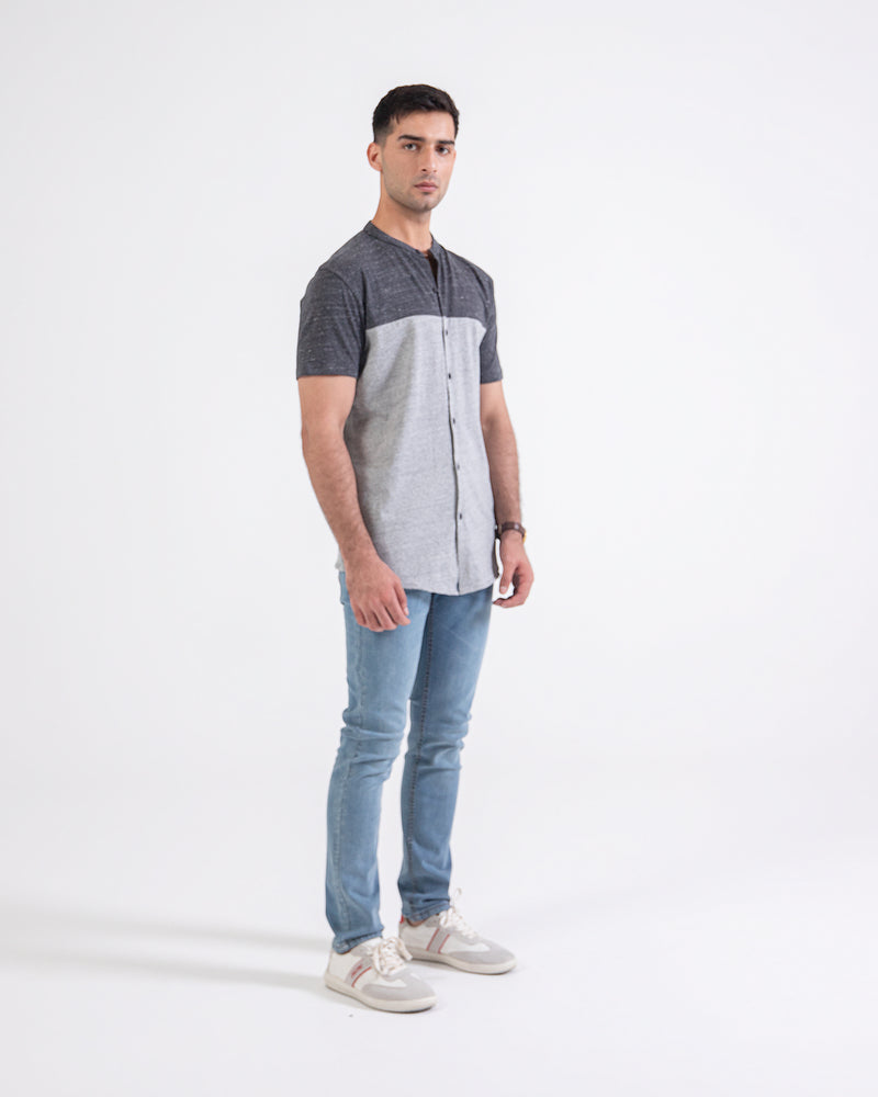 Men Contrast Panel Button Down - Engine - Buy Now