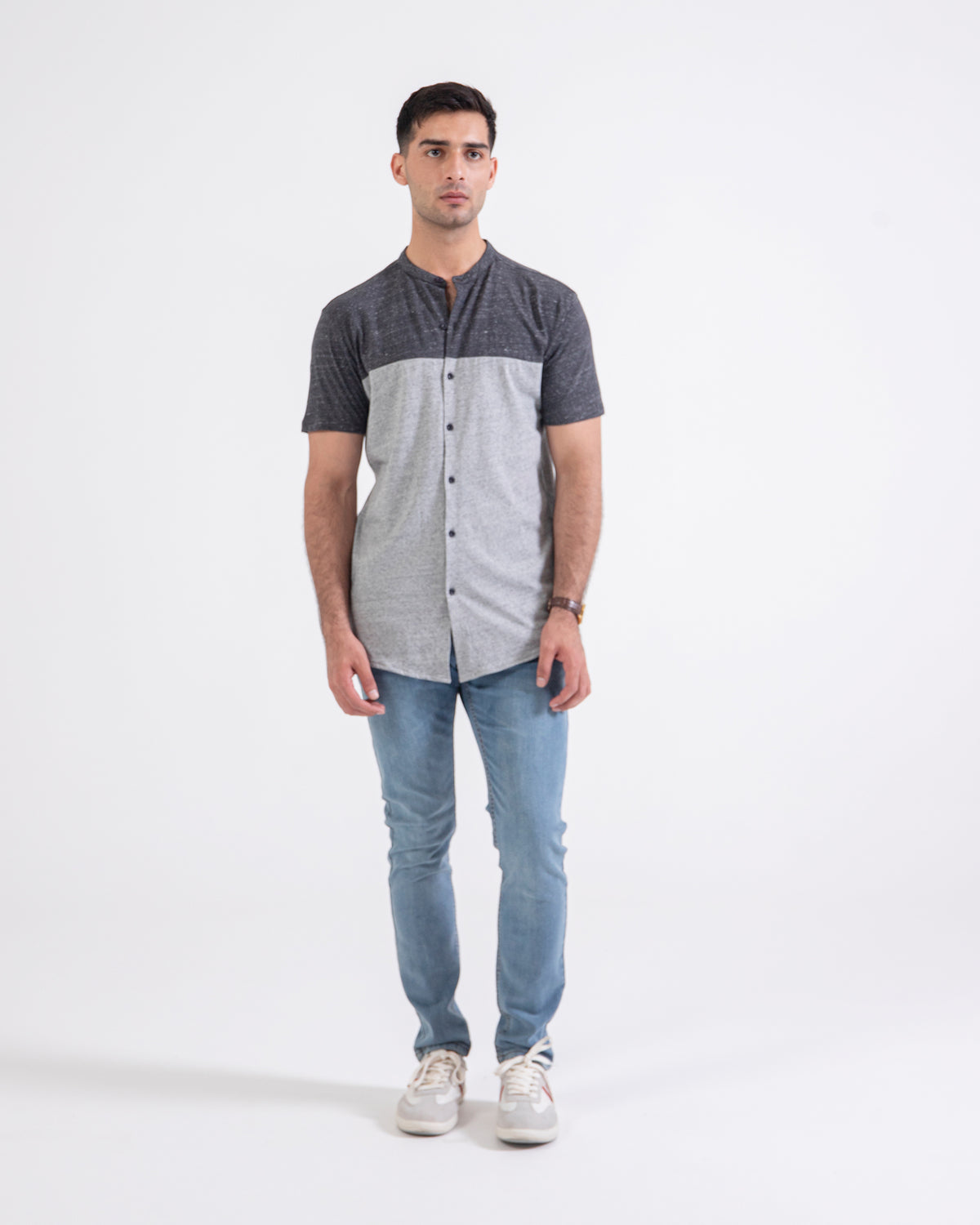 Men Contrast Panel Button Down - Engine - Buy Now