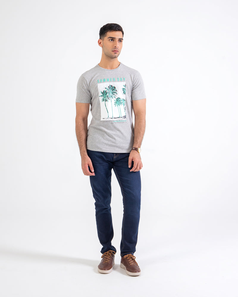Men Screen Printed Graphic Tee - Engine - Buy Now