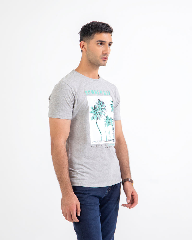 Men Screen Printed Graphic Tee - Engine - Buy Now