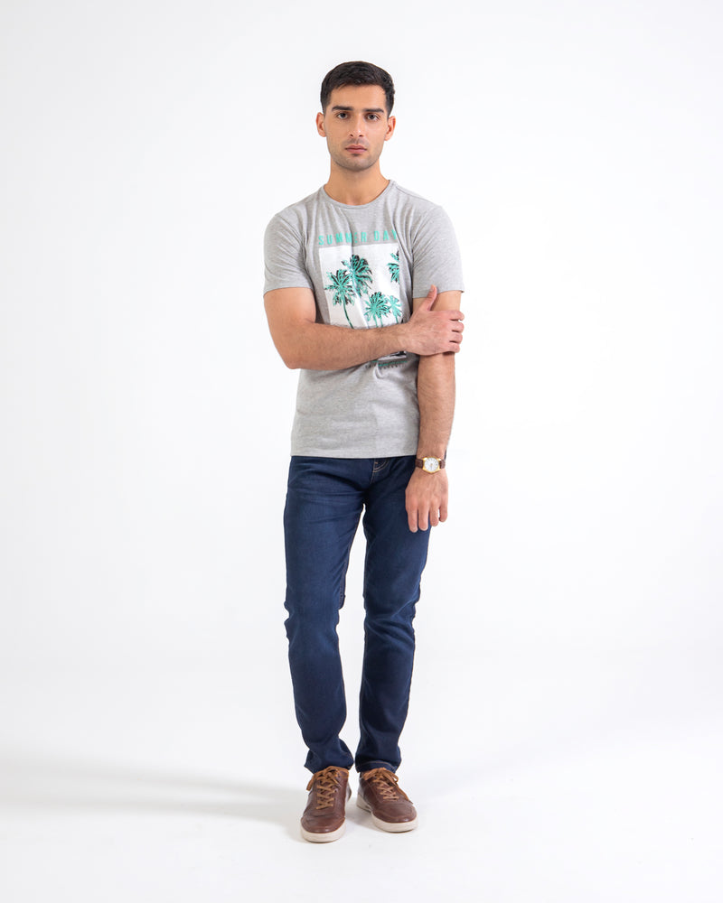Men Screen Printed Graphic Tee - Engine - Buy Now