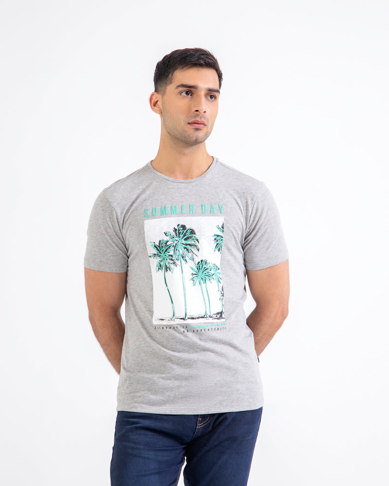 Men Screen Printed Graphic Tee - Engine - Buy Now