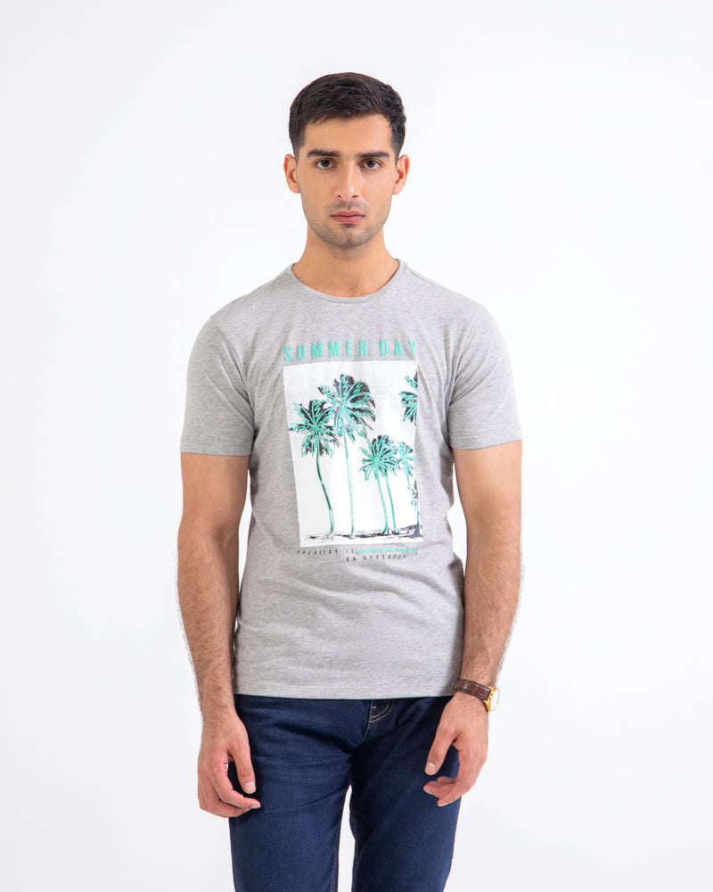 Men Screen Printed Graphic Tee - Engine - Buy Now