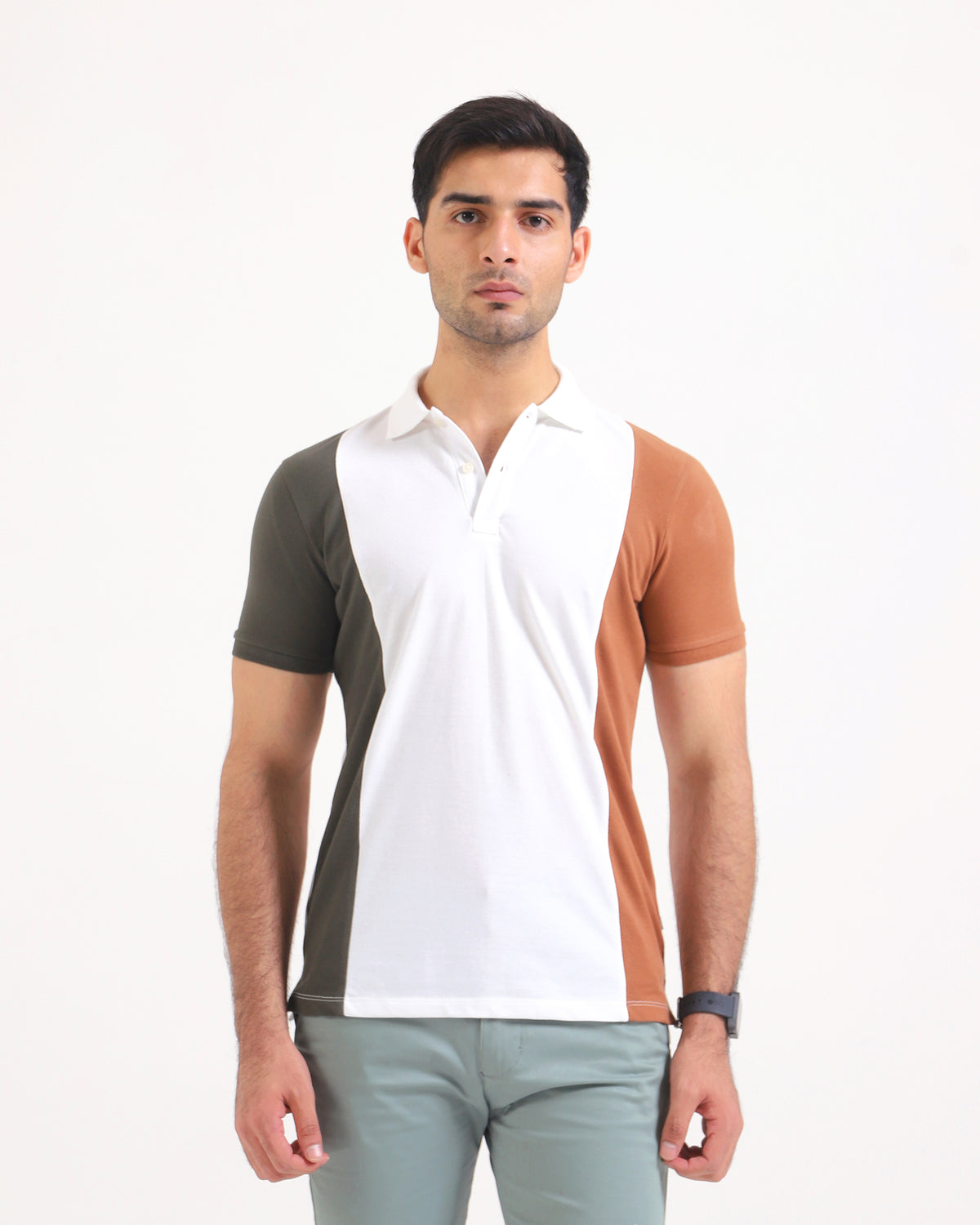 Men S/S Panel Polo Tee - Engine - Buy Now