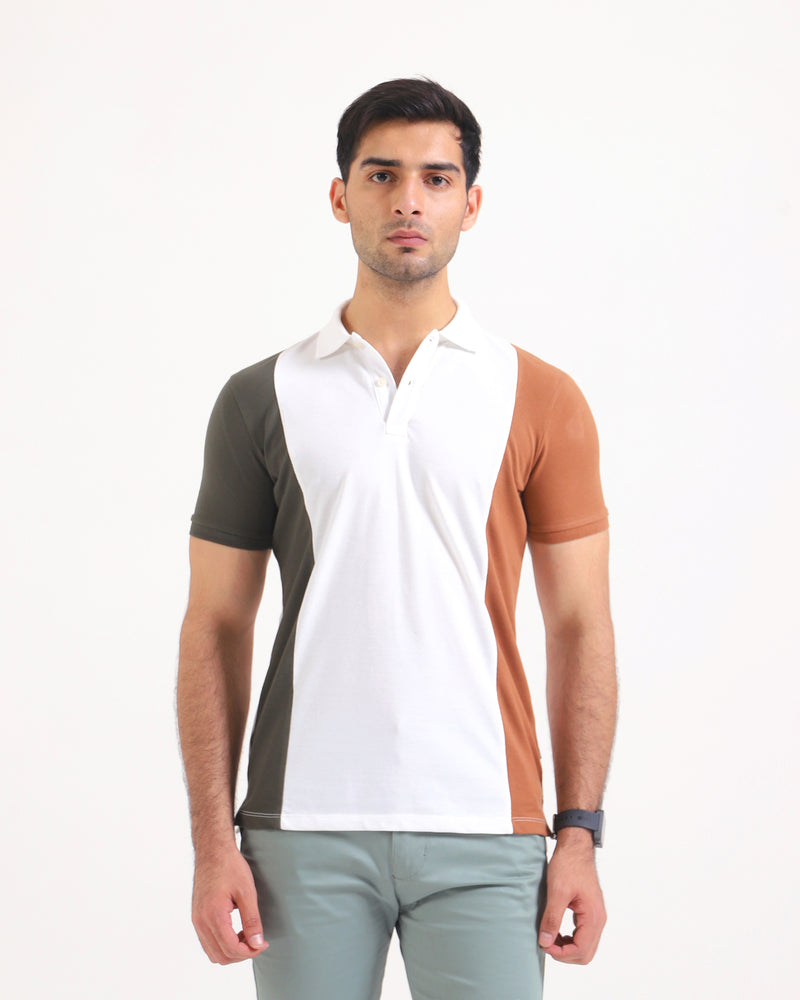Men S/S Panel Polo Tee - Engine - Buy Now