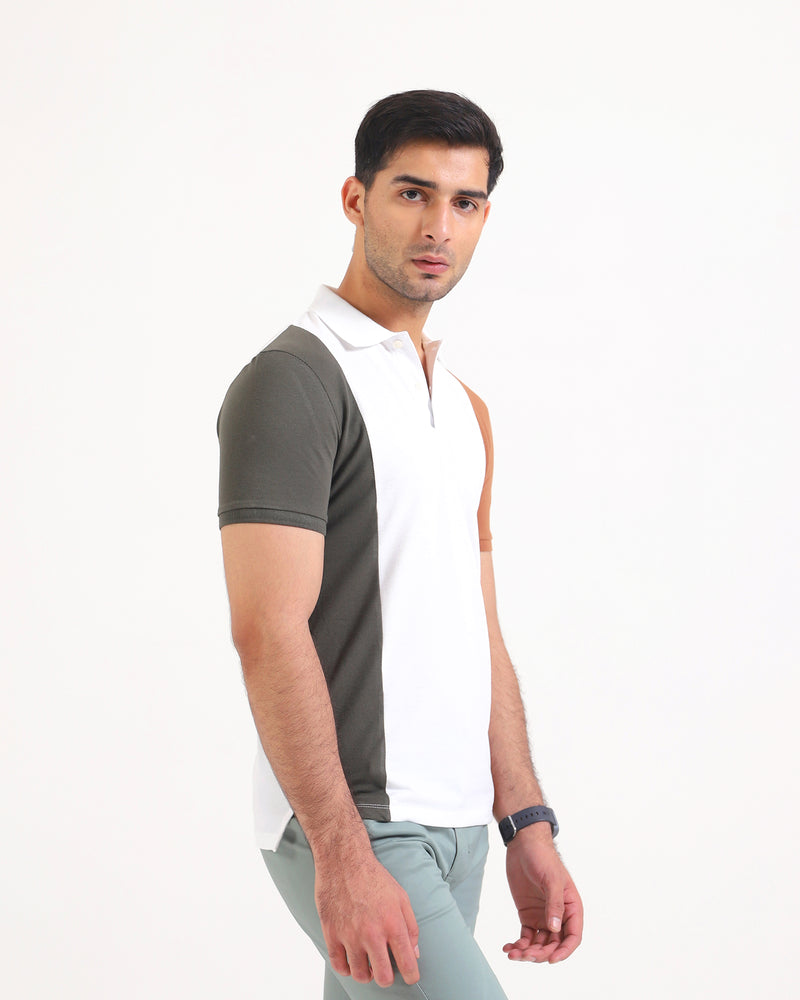 Men S/S Panel Polo Tee - Engine - Buy Now
