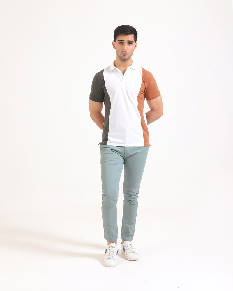 Men S/S Panel Polo Tee - Engine - Buy Now