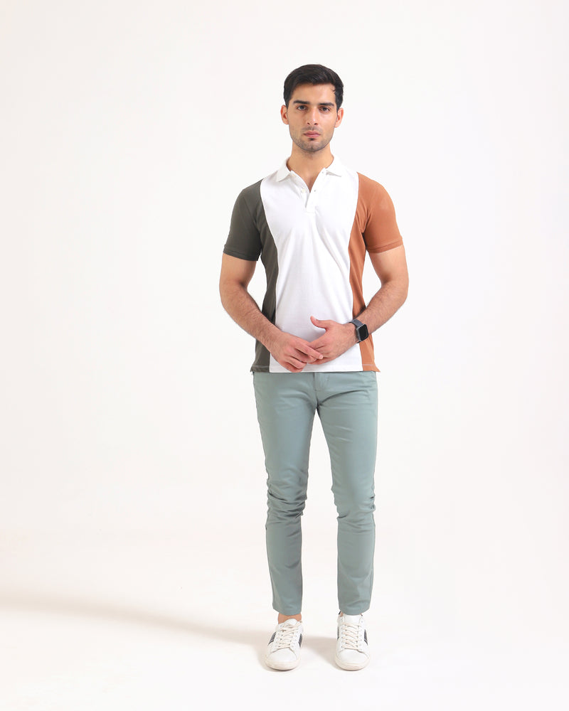 Men S/S Panel Polo Tee - Engine - Buy Now