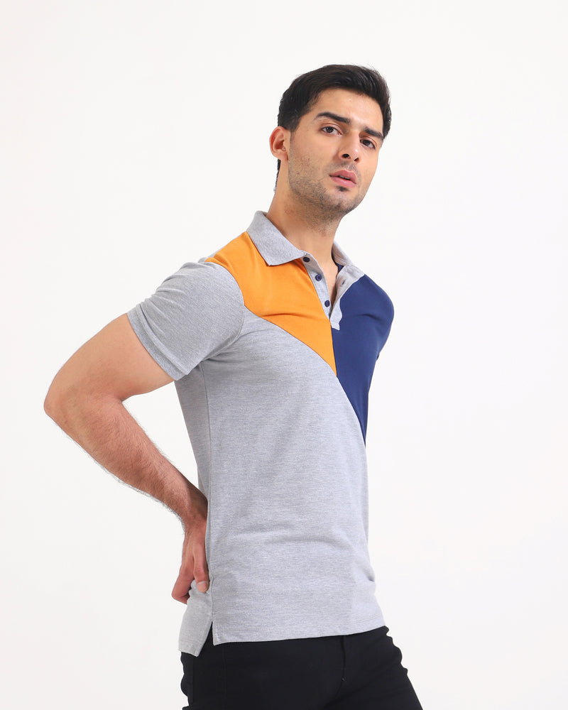 Men S/S Panel Polo Tee - Engine - Buy Now