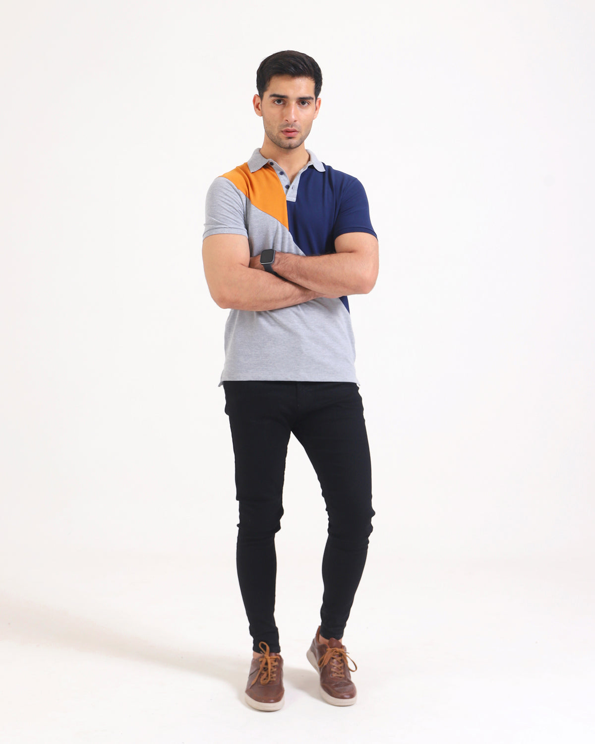 Men S/S Panel Polo Tee - Engine - Buy Now