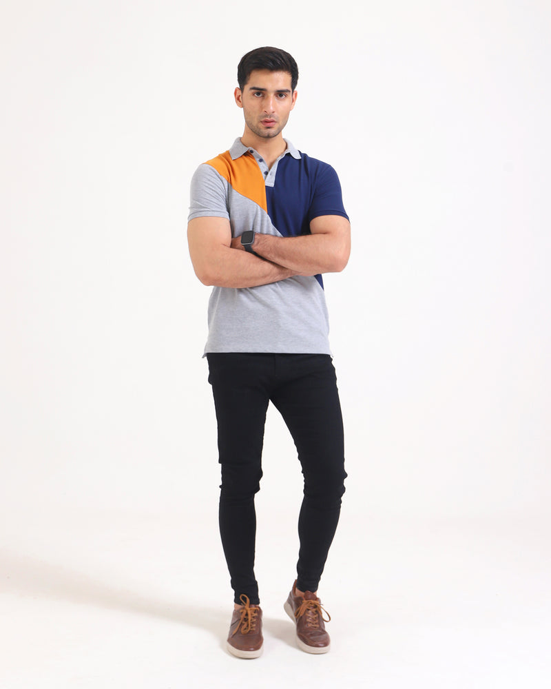 Men S/S Panel Polo Tee - Engine - Buy Now