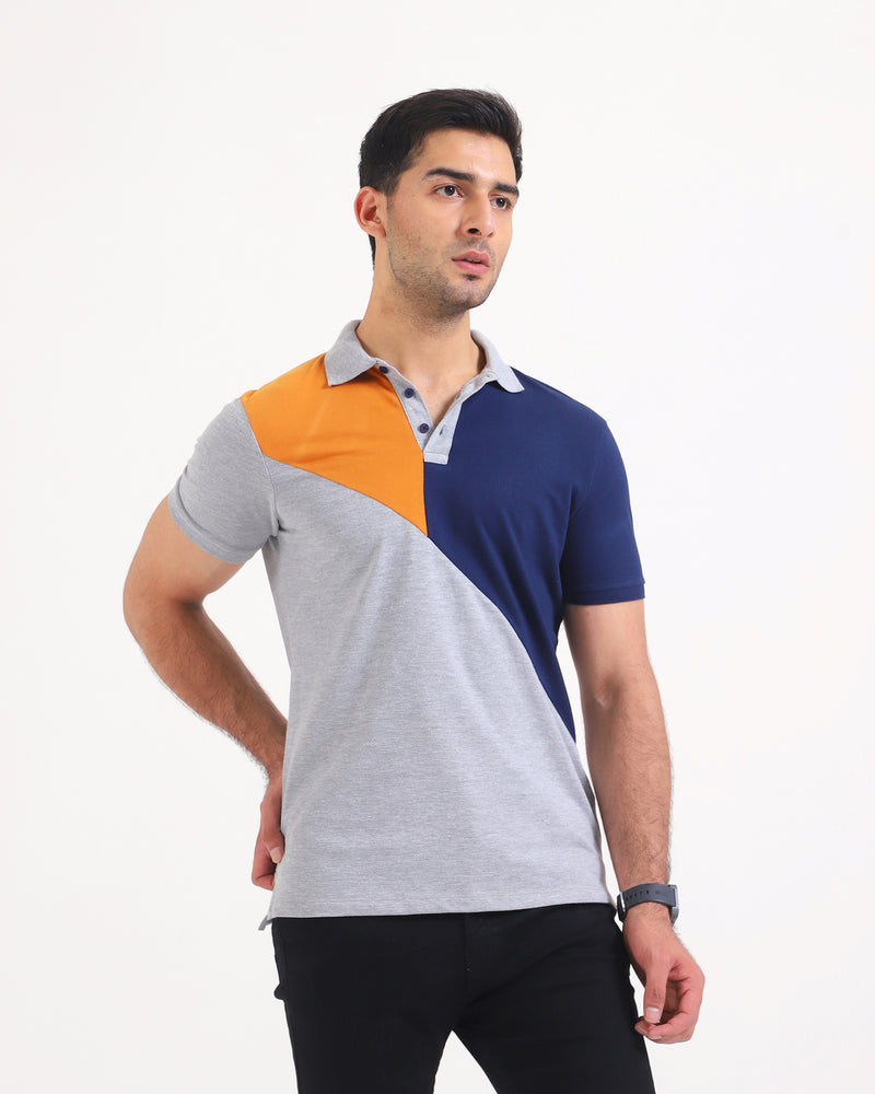 Men S/S Panel Polo Tee - Engine - Buy Now