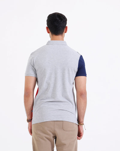 Men S/S Panel Polo Tee