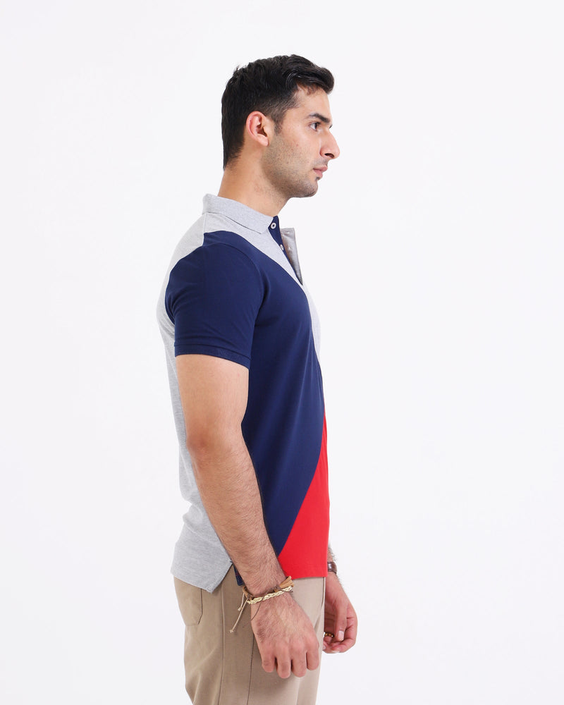 Men S/S Panel Polo Tee - Engine - Buy Now