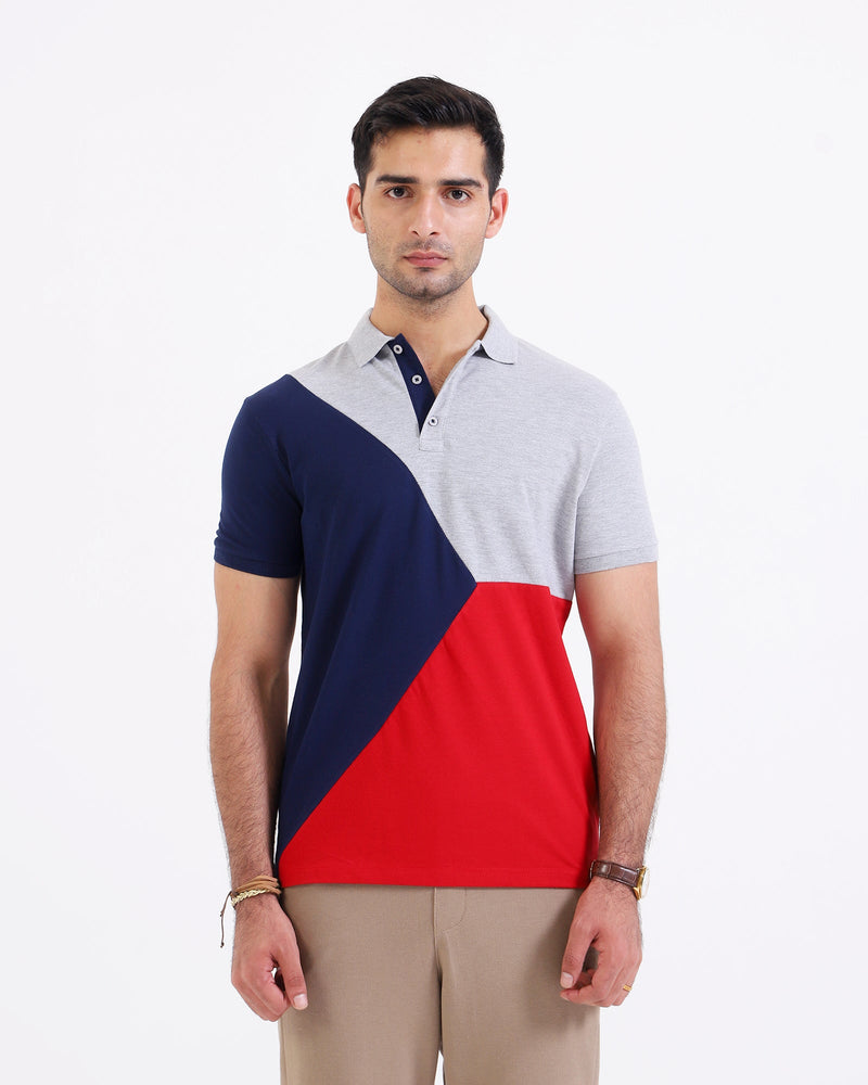 Men S/S Panel Polo Tee - Engine - Buy Now