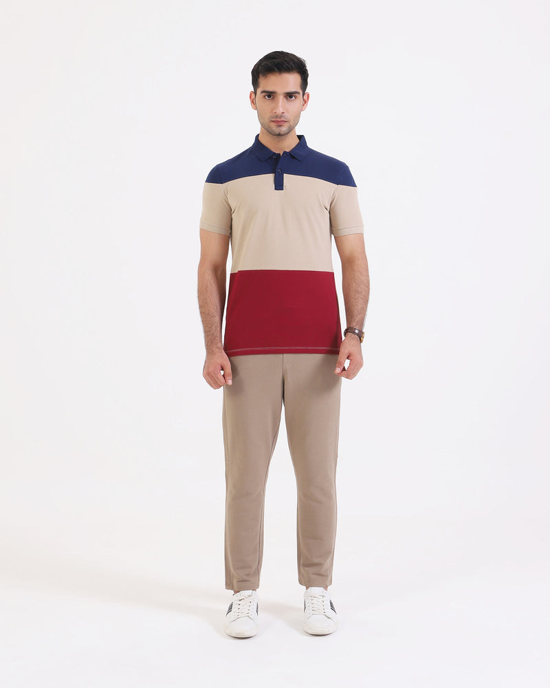 Men S/S Panel Polo Tee - Engine - Buy Now