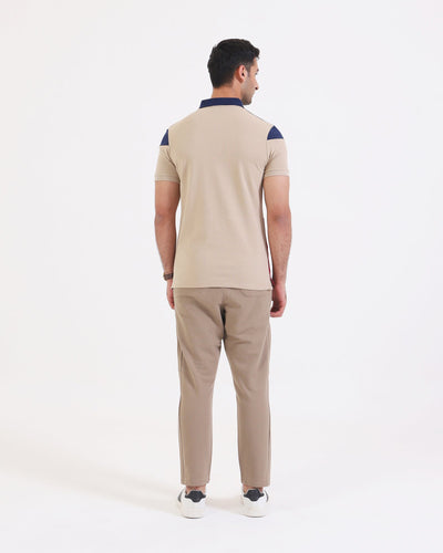 Men S/S Panel Polo Tee