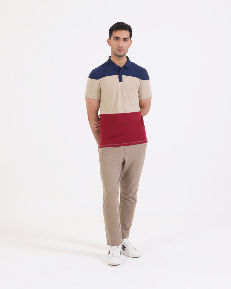 Men S/S Panel Polo Tee - Engine - Buy Now