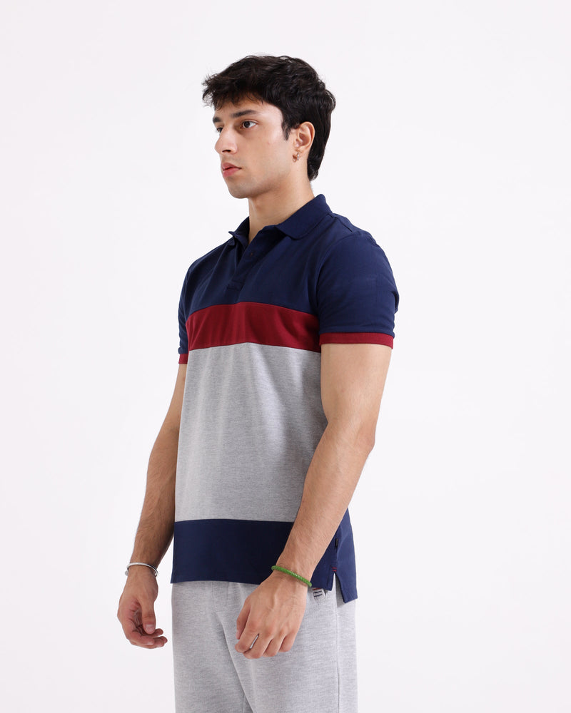 Men S/S Panel Polo Tee - Engine - Buy Now