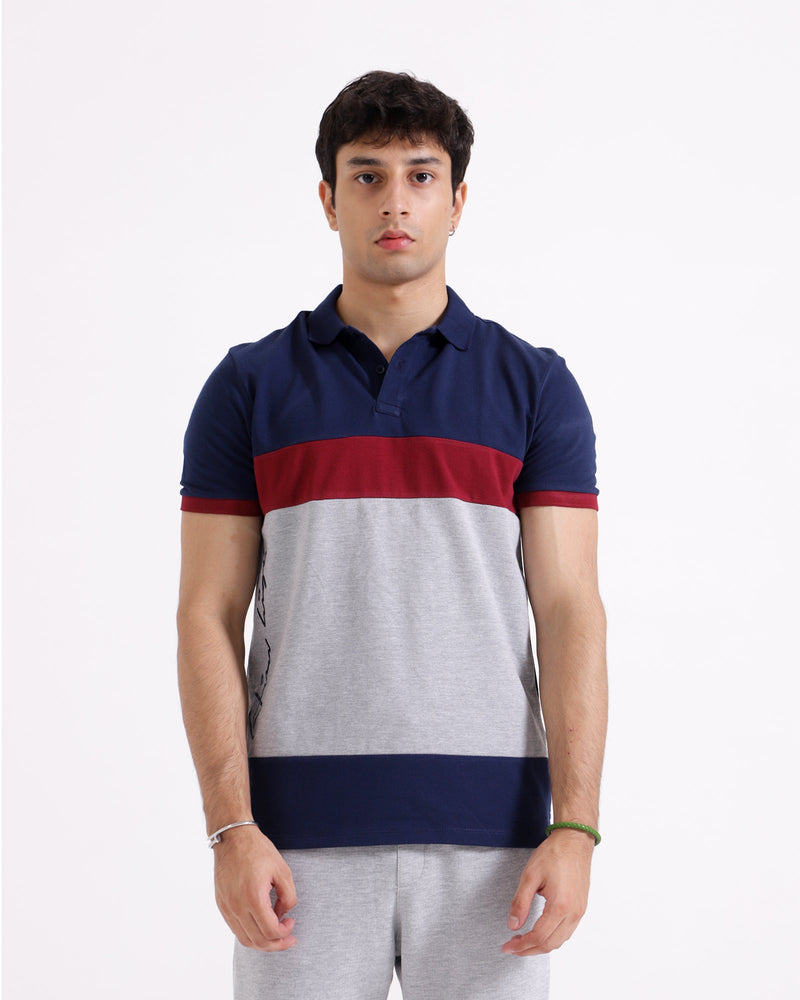 Men S/S Panel Polo Tee - Engine - Buy Now