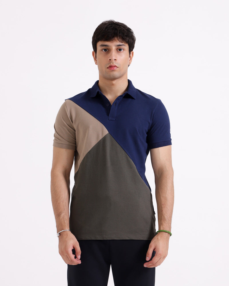 Men S/S Panel Polo Tee - Engine - Buy Now