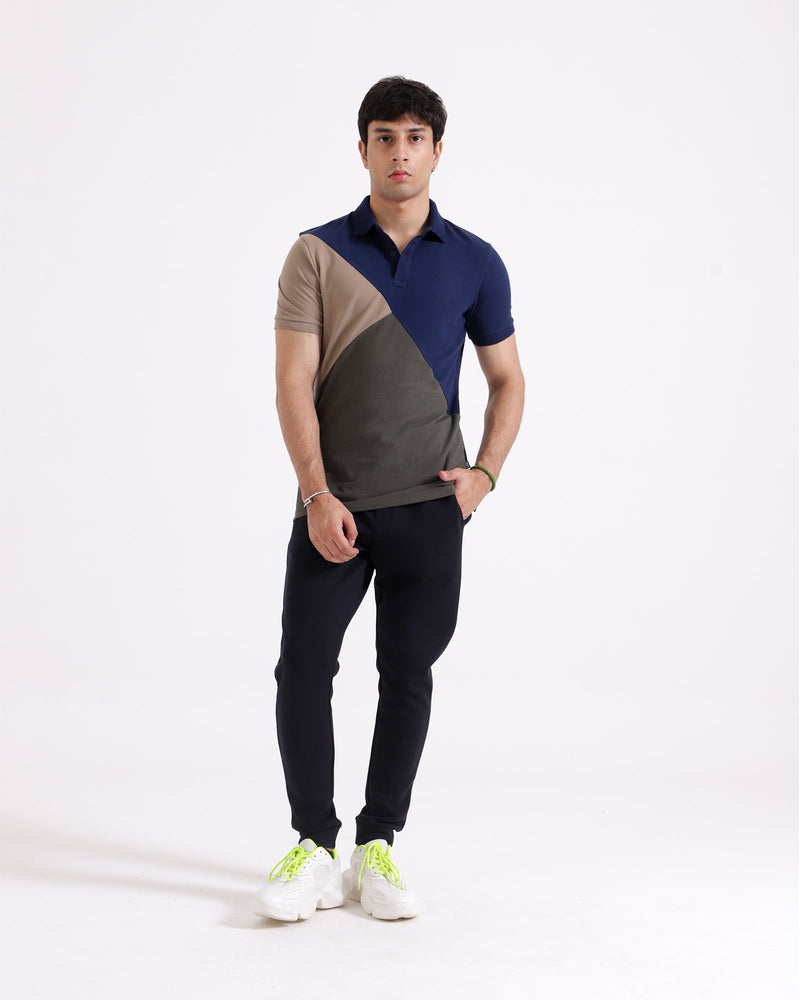 Men S/S Panel Polo Tee - Engine - Buy Now