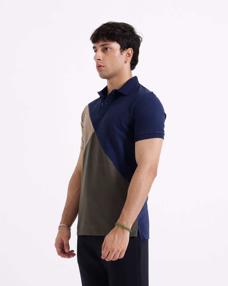 Men S/S Panel Polo Tee - Engine - Buy Now