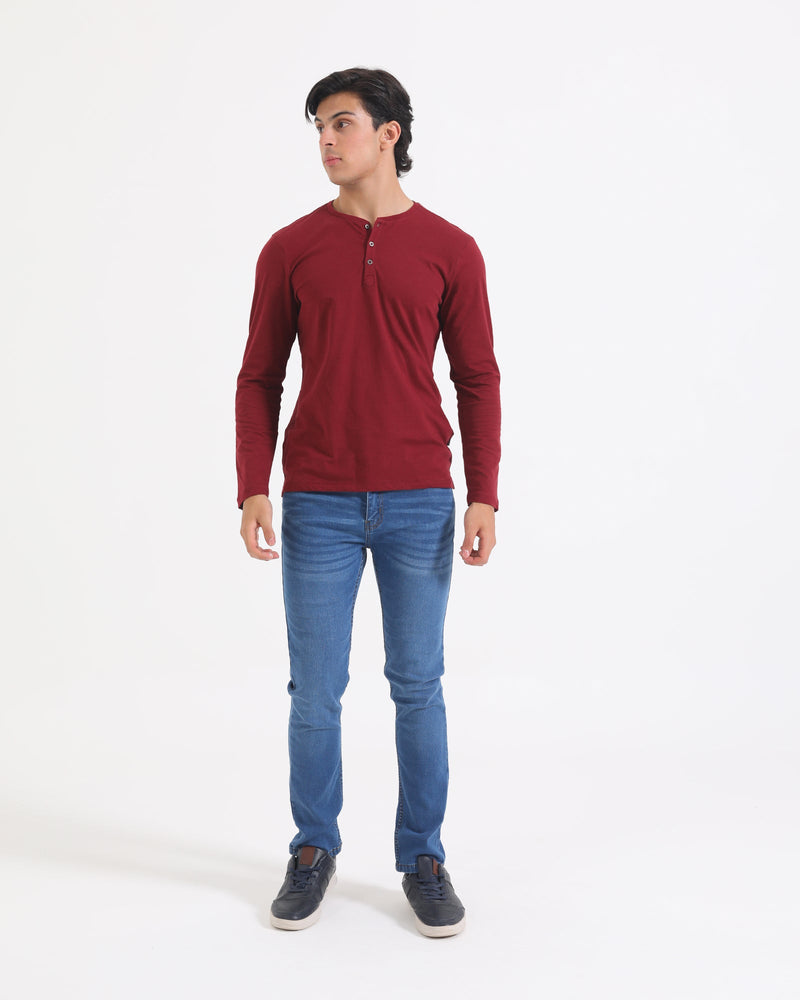 Men L/S Basic Henley - Engine - Buy Now