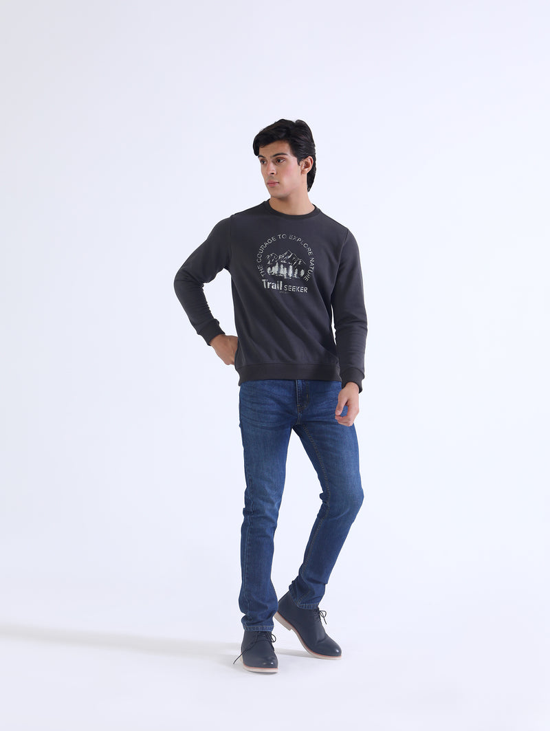 Men Typography Sweatshirt - Engine - Buy Now