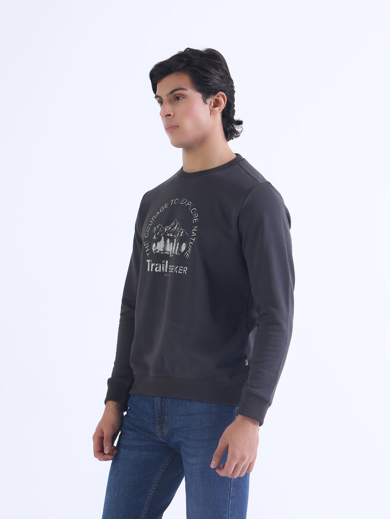 Men Typography Sweatshirt - Engine - Buy Now