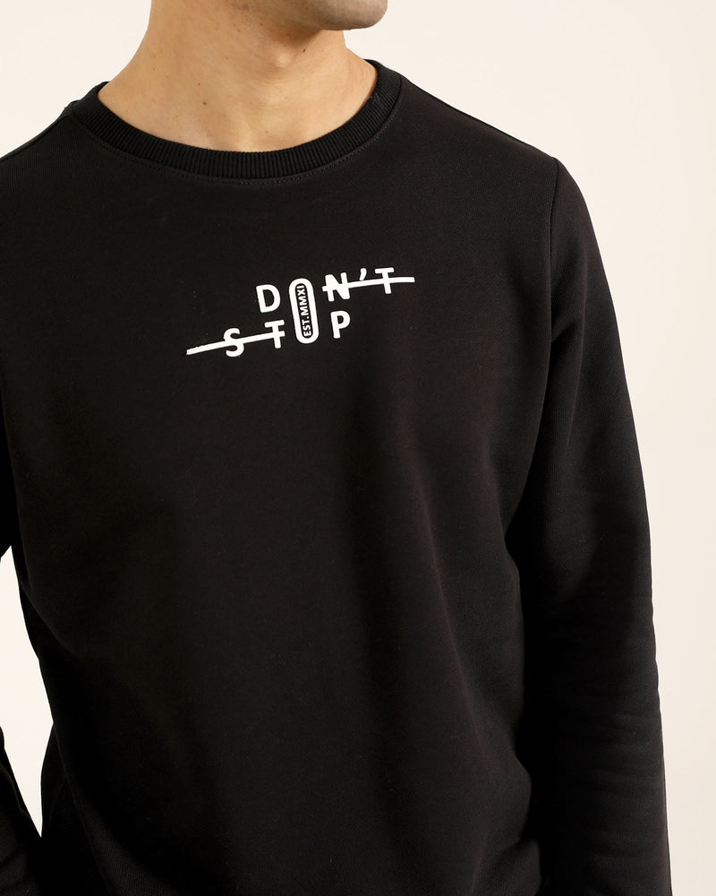 Men Typography Sweatshirt - Engine - Buy Now