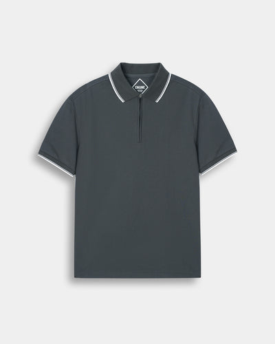 Men Zipper Polo