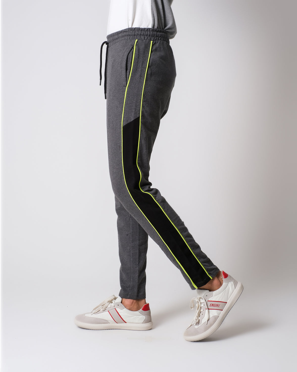 Men Contrast Panel Trousers - Engine - Buy Now