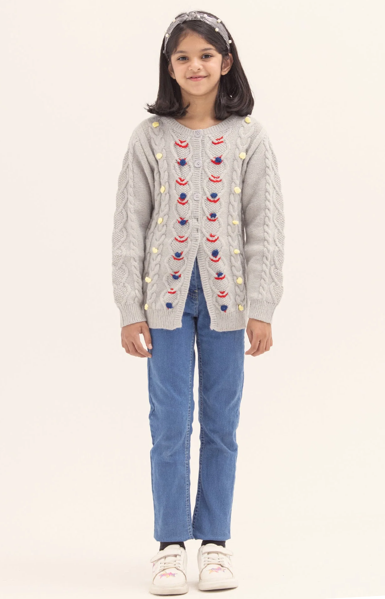 Girls Sweater Cardigan Fashionable Baby Girl Top Jacket Fashionable Doll  Collar Kids Winter Cardigan Sweaters | Shopee Philippines