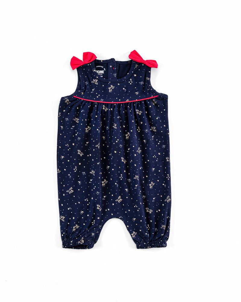Girls Bow Printed Romper - Engine - Buy Now