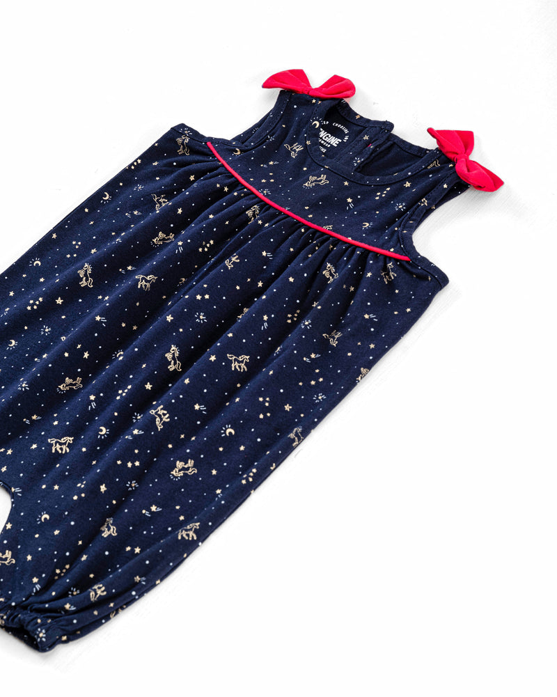 Girls Bow Printed Romper - Engine - Buy Now