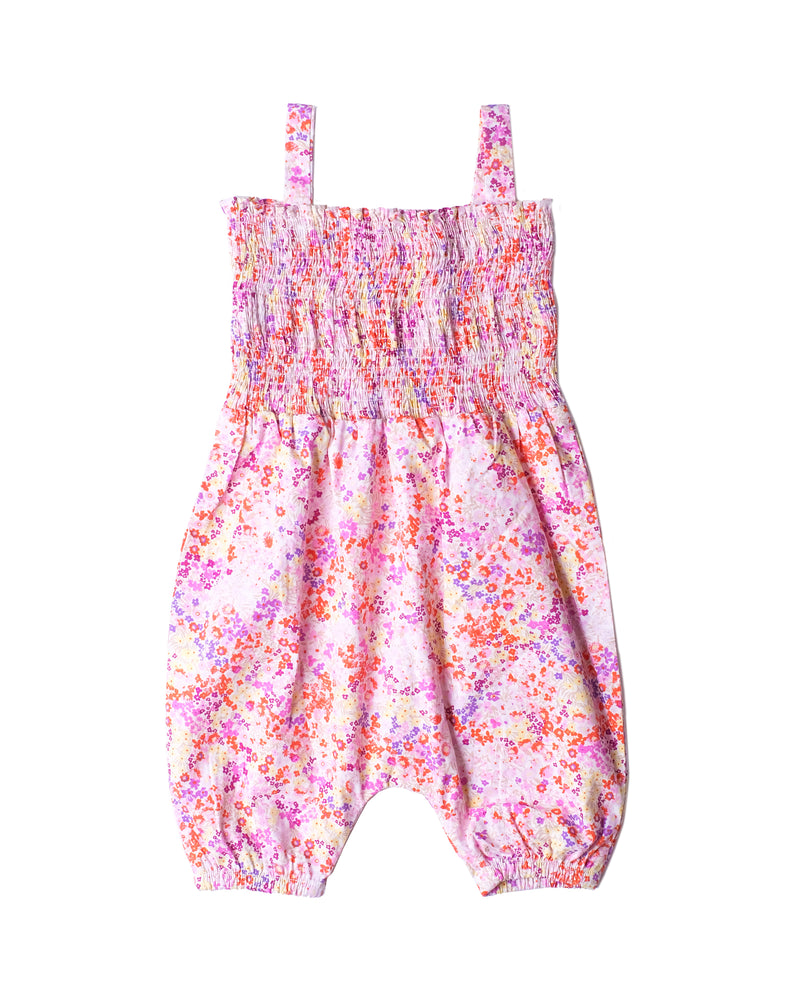 Girls Self-Fabric Stripes Romper - Engine - Buy Now
