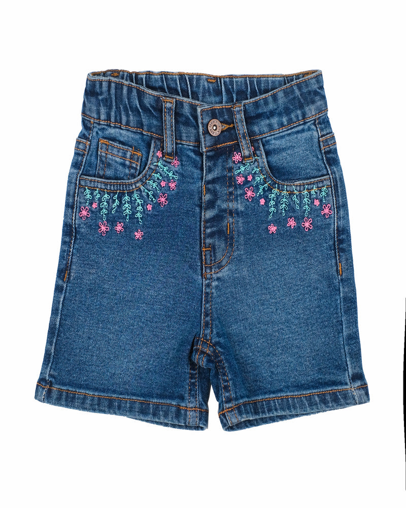 Girls Embroidered Shorts - Engine - Buy Now