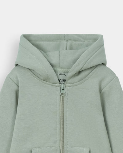 Girls Basic Zip-Up Hoodie