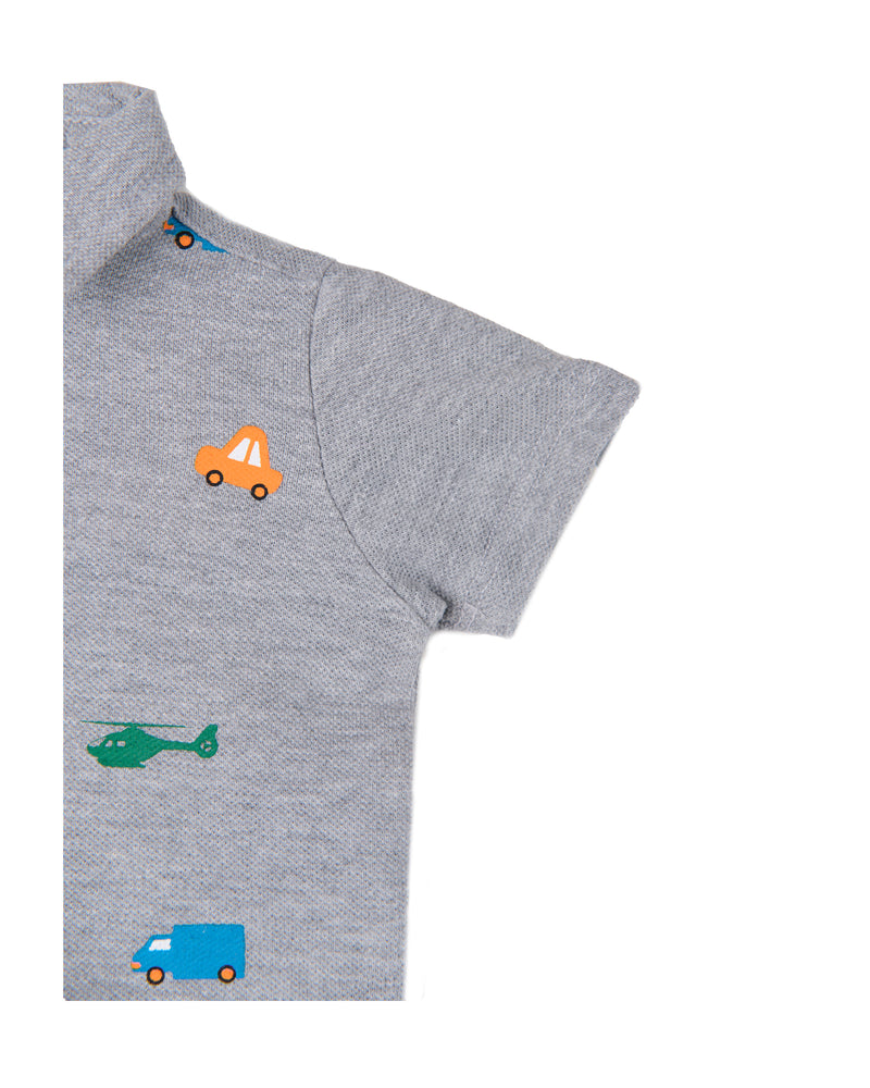 Boys Printed Polo Tee - Engine - Buy Now