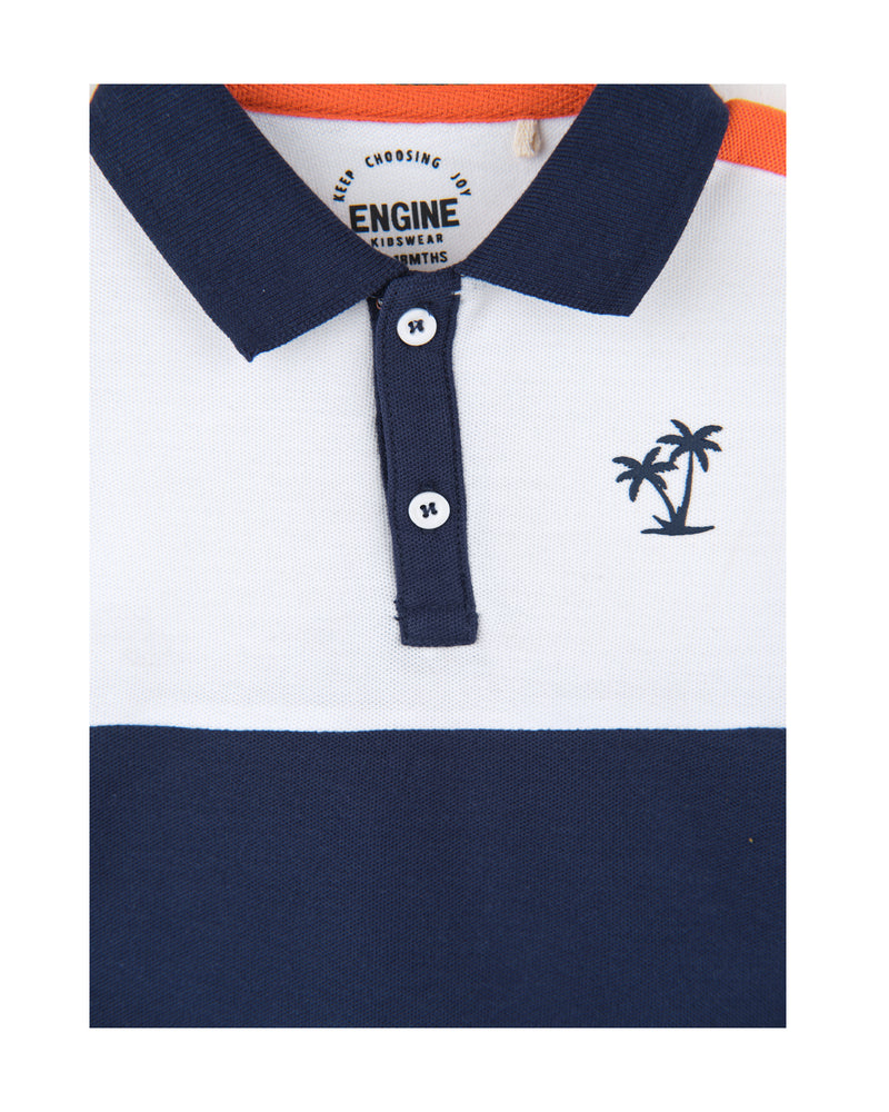 Boys S/S Panel Polo Tee - Engine - Buy Now